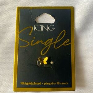 18kt Gold Plated Single Butterfly Earring